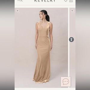 Revelry Dakota Velvet Dress - Gold Champagne 623